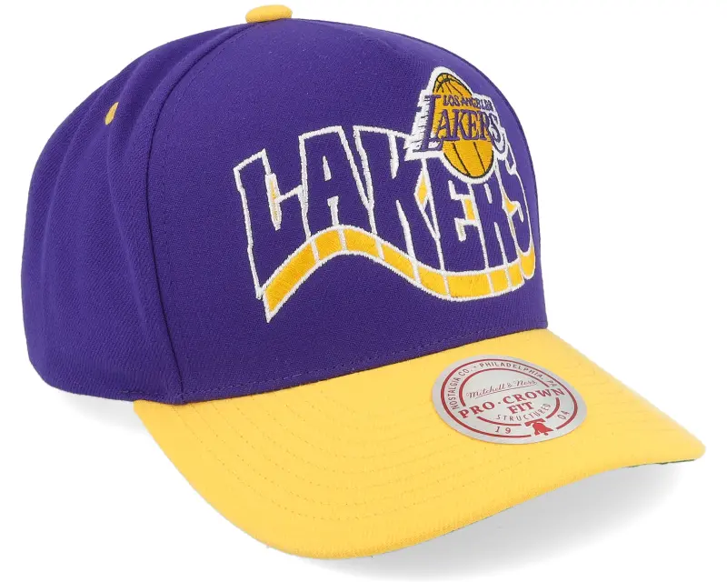 Mitchell & Ness Los Angeles Lakers Wavy Pro Purple/Yellow A-frame Adjustable online