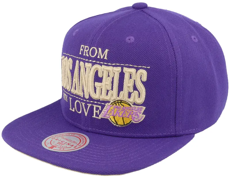Mitchell & Ness Los Angeles Lakers With Love Hwc Purple Snapback online