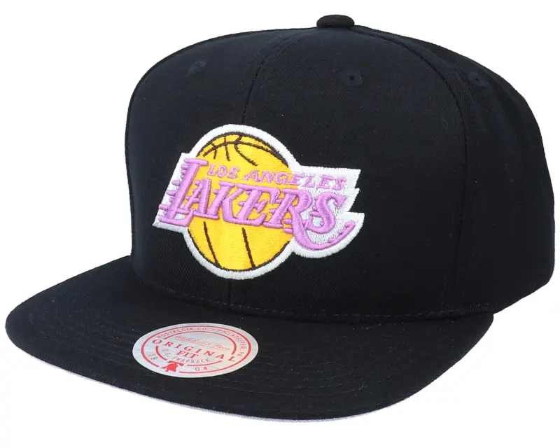 Mitchell & Ness Los Angeles Lakers Wool Solid Black Snapback online