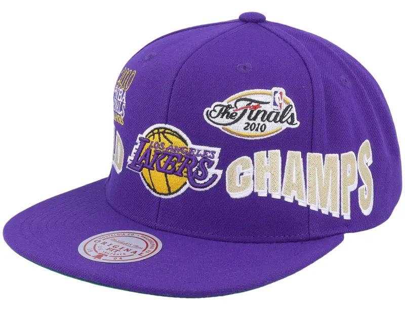 Mitchell & Ness Los Angeles Lakers World Champs Purple Snapback online