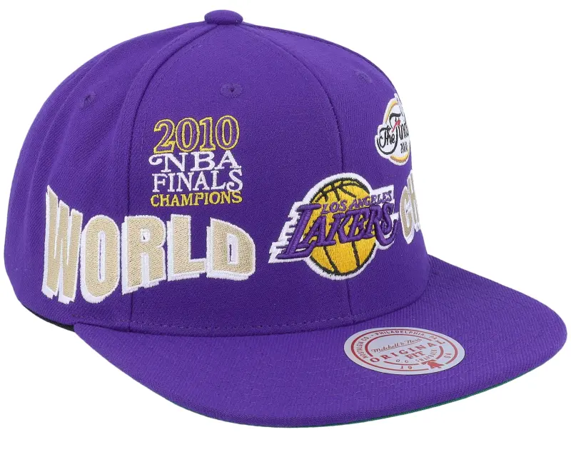 Mitchell & Ness Los Angeles Lakers World Champs Purple Snapback online