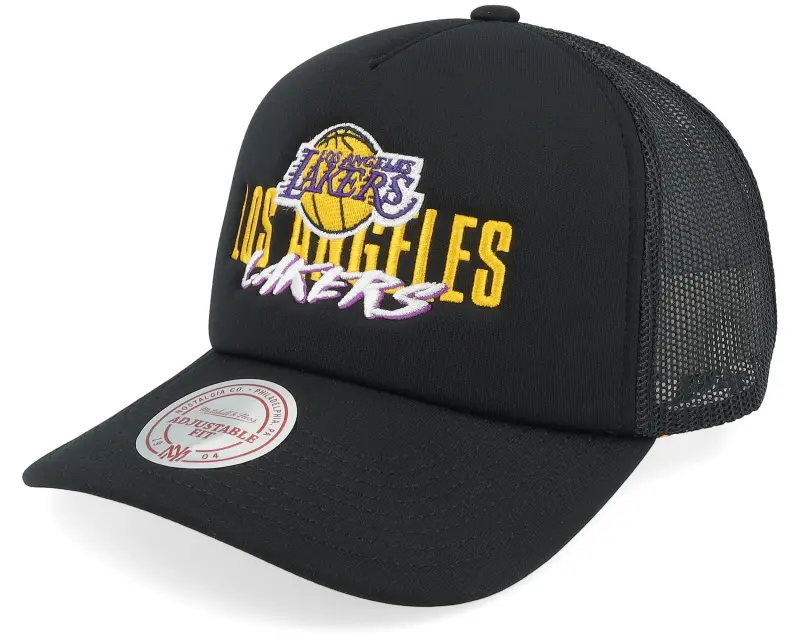 Mitchell & Ness Los Angeles Lakers Year Of The Snake Black A-frame Trucker online