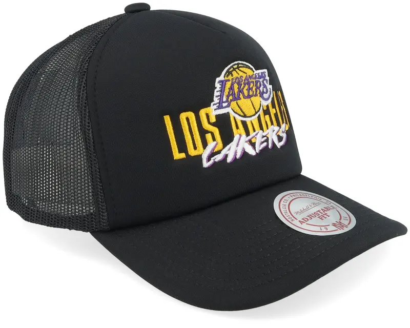 Mitchell & Ness Los Angeles Lakers Year Of The Snake Black A-frame Trucker online