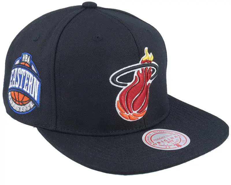 Mitchell & Ness Miami Heat Conference Patch Black Snapback online