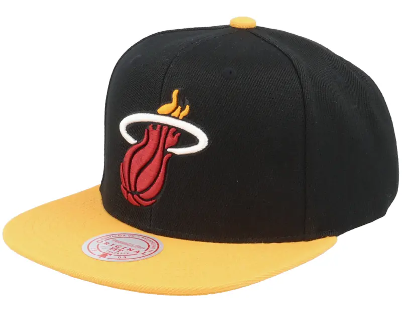 Mitchell & Ness Miami Heat Core Basics Black/Yellow Snapback online