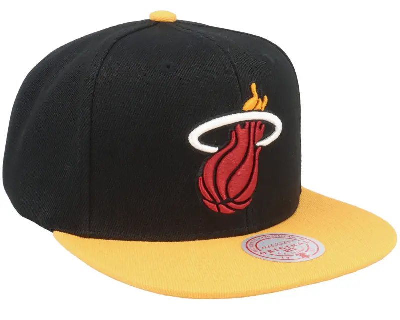 Mitchell & Ness Miami Heat Core Basics Black/Yellow Snapback online