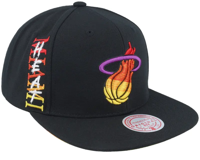 Mitchell & Ness Miami Heat High Grade Black Snapback online