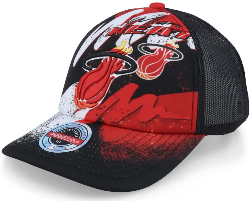 Mitchell & Ness Miami Heat Hyper Black Trucker online