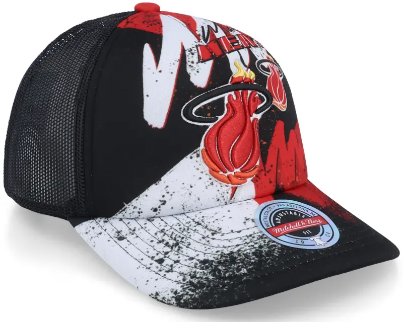Mitchell & Ness Miami Heat Hyper Black Trucker online