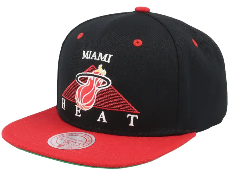 Mitchell & Ness Miami Heat Monument Black/Red Snapback online