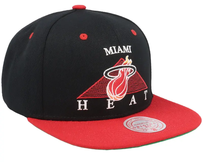 Mitchell & Ness Miami Heat Monument Black/Red Snapback online