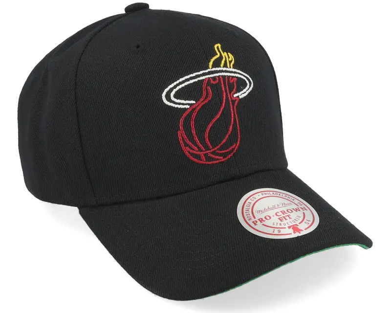 Mitchell & Ness Miami Heat Neon Logo Pro Black Adjustable online