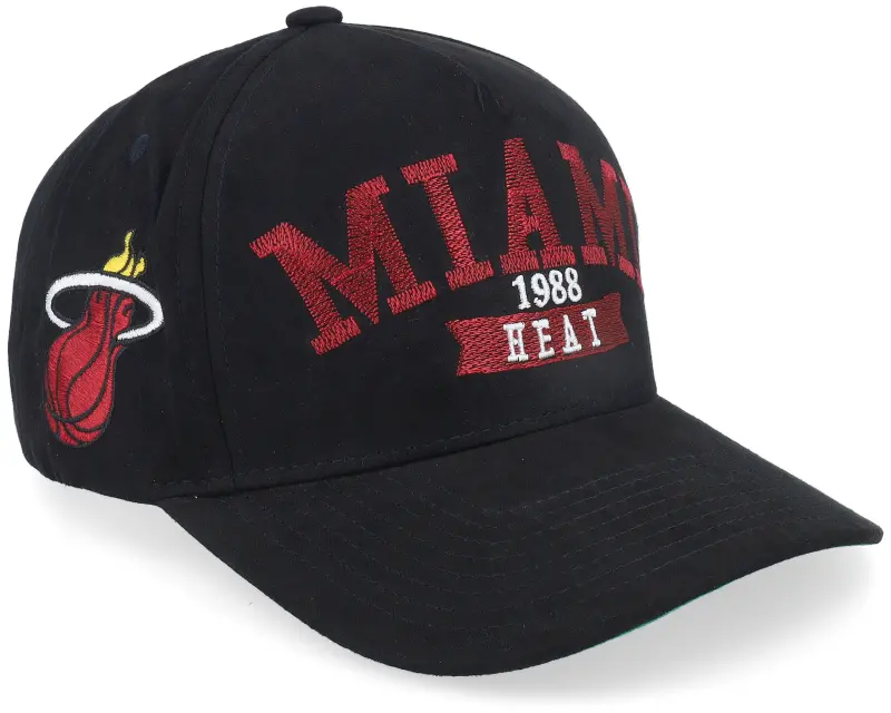Mitchell & Ness Miami Heat Shady Suede Pro Black A-frame Adjustable online