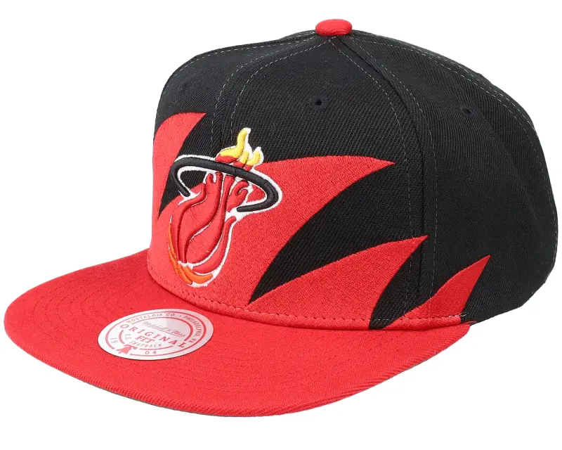 Mitchell & Ness Miami Heat Sharktooth Black/Red Snapback online