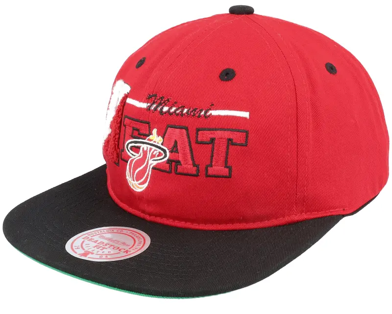 Mitchell & Ness Miami Heat Varsity Letter Red/Black Snapback online