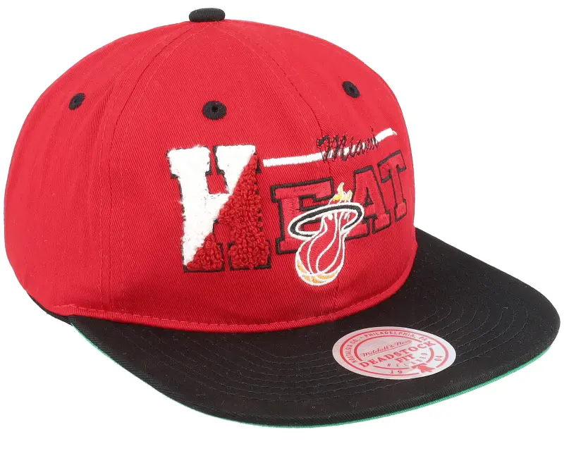 Mitchell & Ness Miami Heat Varsity Letter Red/Black Snapback online