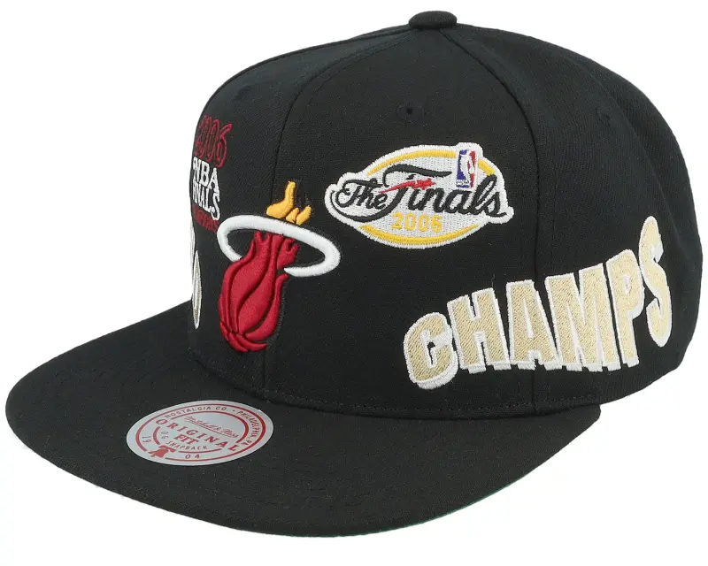 Mitchell & Ness Miami Heat World Champs Black Snapback online