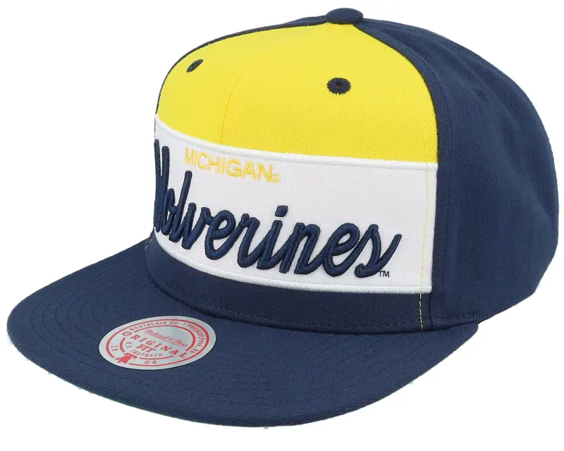 Mitchell & Ness Michigan Wolverines Retro Sport V Navy Snapback online