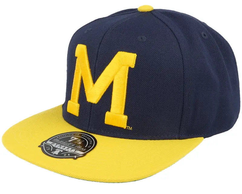 Mitchell & Ness Michigan Wolverines Team 2 Tone 2.0 Fitted Navy/Yellow Snapback online