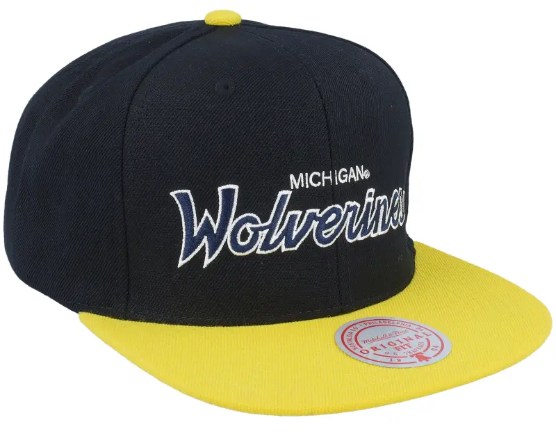Mitchell & Ness Michigan Wolverines Team Script 2.0 Black Snapback online