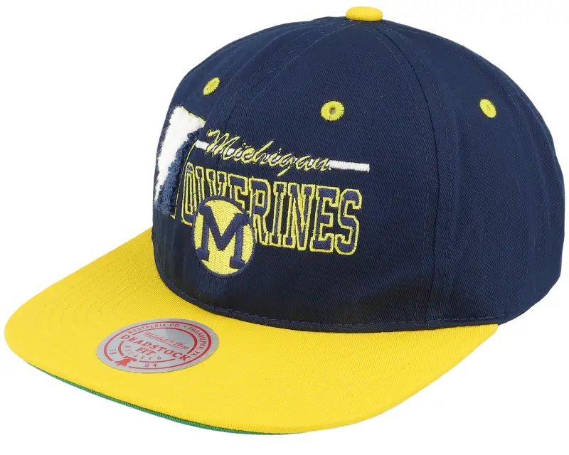 Mitchell & Ness Michigan Wolverines Varsity Letter Blue/Yellow Snapback online