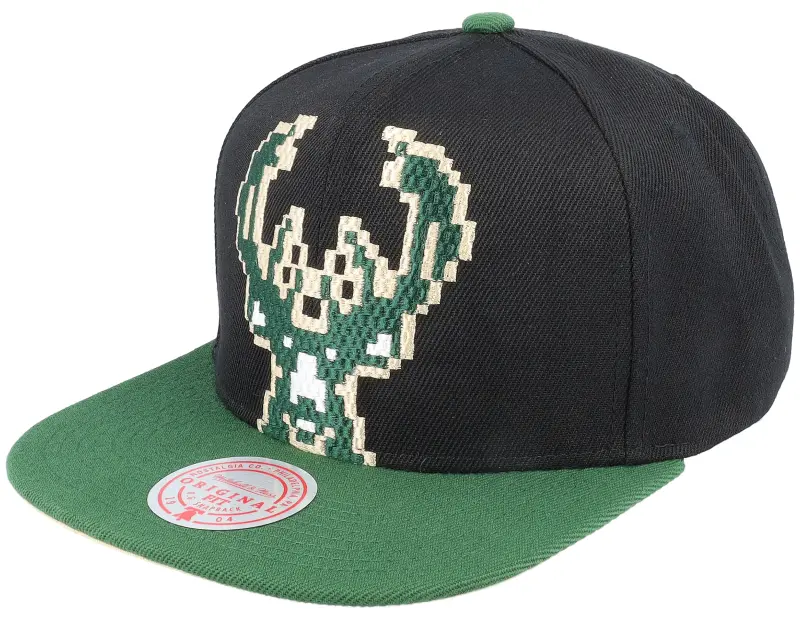 Mitchell & Ness Milwaukee Bucks 8 Bit Xl Black/Green Snapback online