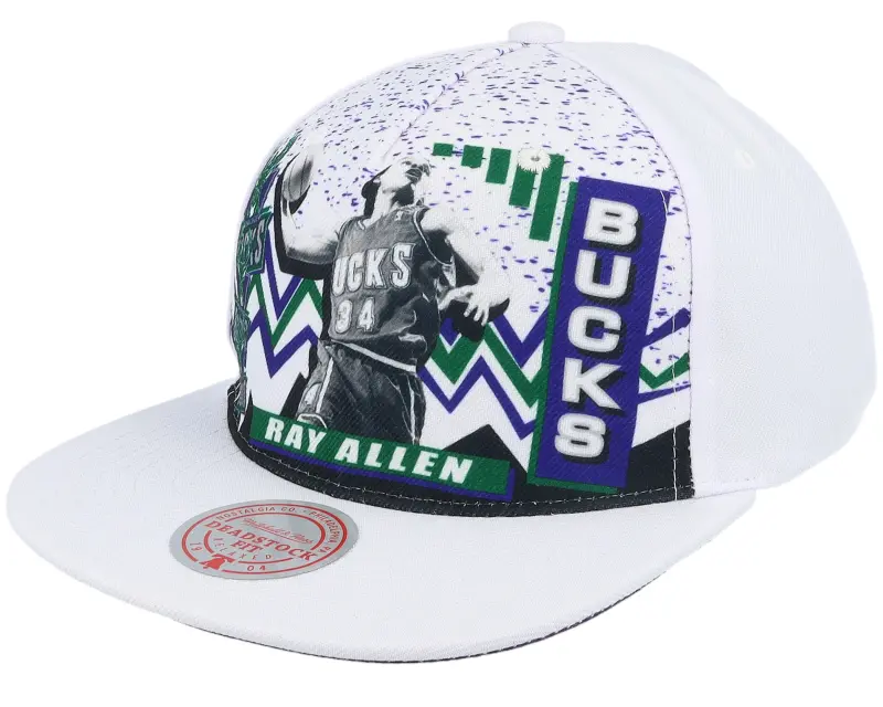 Mitchell & Ness Milwaukee Bucks 90’s Playa Ray Allen White Snapback online
