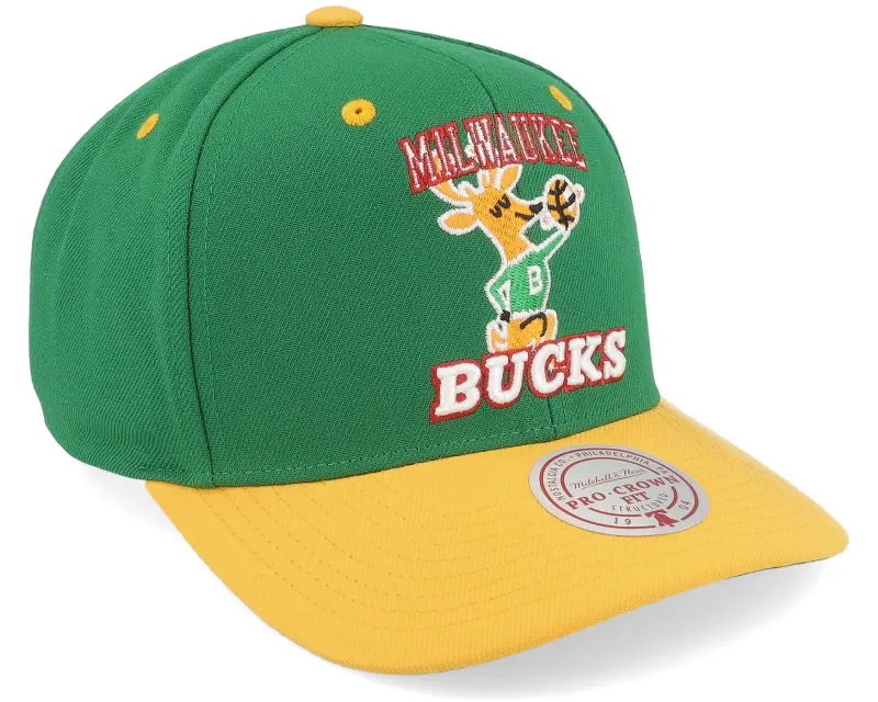 Mitchell & Ness Milwaukee Bucks All In 2.0 Pro Green/Yellow Adjustable online