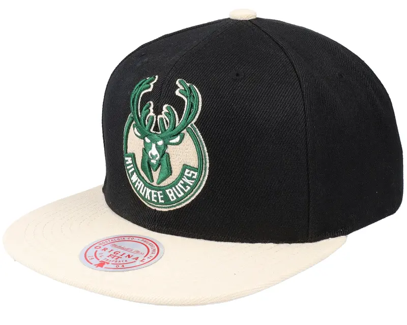 Mitchell & Ness Milwaukee Bucks Core Basics Black/tan Snapback online