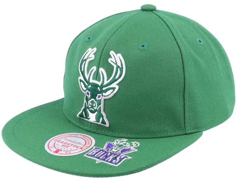 Mitchell & Ness Milwaukee Bucks Dead Remix Deadstock Green Snapback online