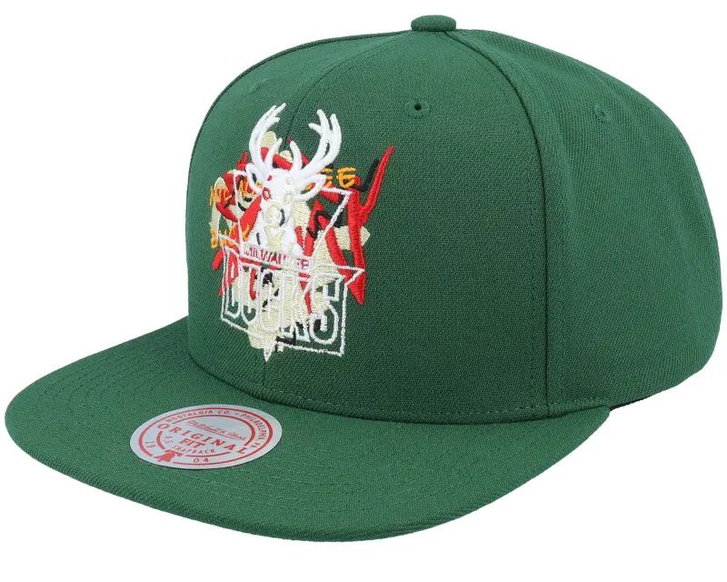 Mitchell & Ness Milwaukee Bucks Fruit Loops Green Snapback online