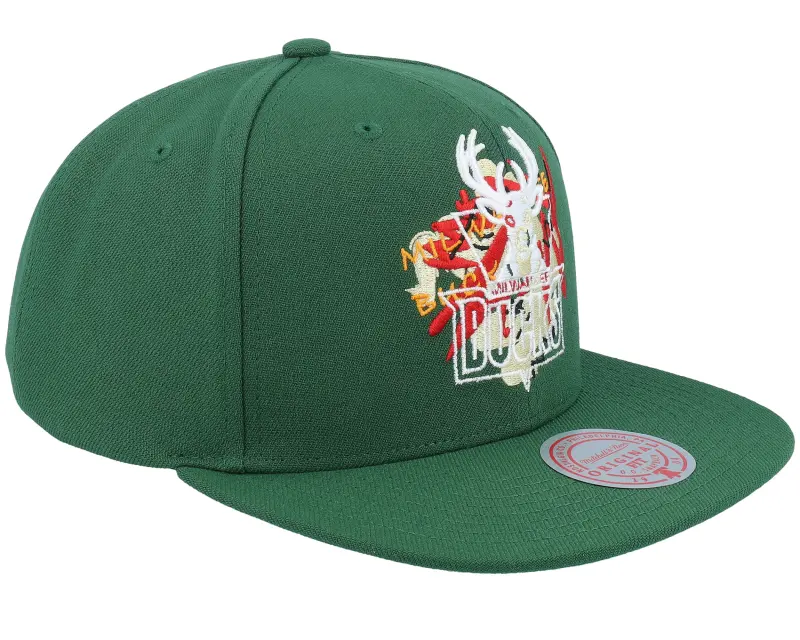 Mitchell & Ness Milwaukee Bucks Fruit Loops Green Snapback online