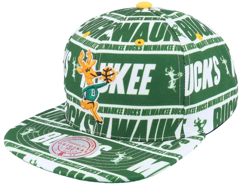 Mitchell & Ness Milwaukee Bucks Meat Paper Green Snapback online