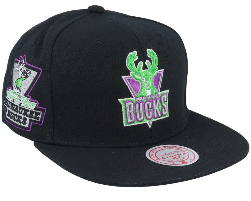 Mitchell & Ness Milwaukee Bucks Neon Tropical Hwc Black Snapback online