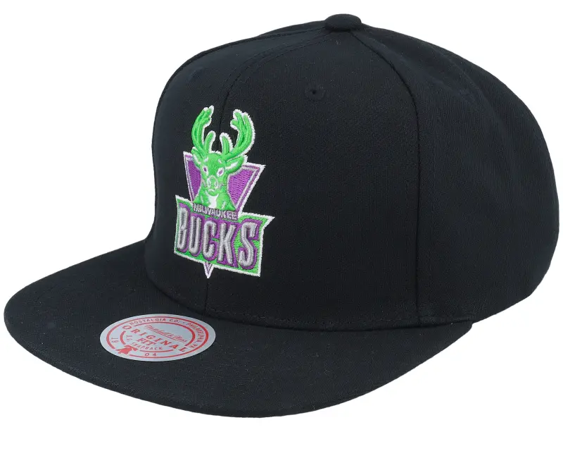 Mitchell & Ness Milwaukee Bucks Neon Tropical Hwc Black Snapback online