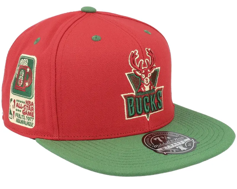 Mitchell & Ness Milwaukee Bucks Nightmare Red/Green Fitted online
