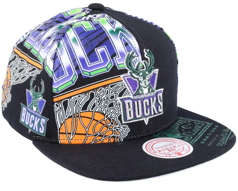 Mitchell & Ness Milwaukee Bucks Shirt Remix Black Snapback online
