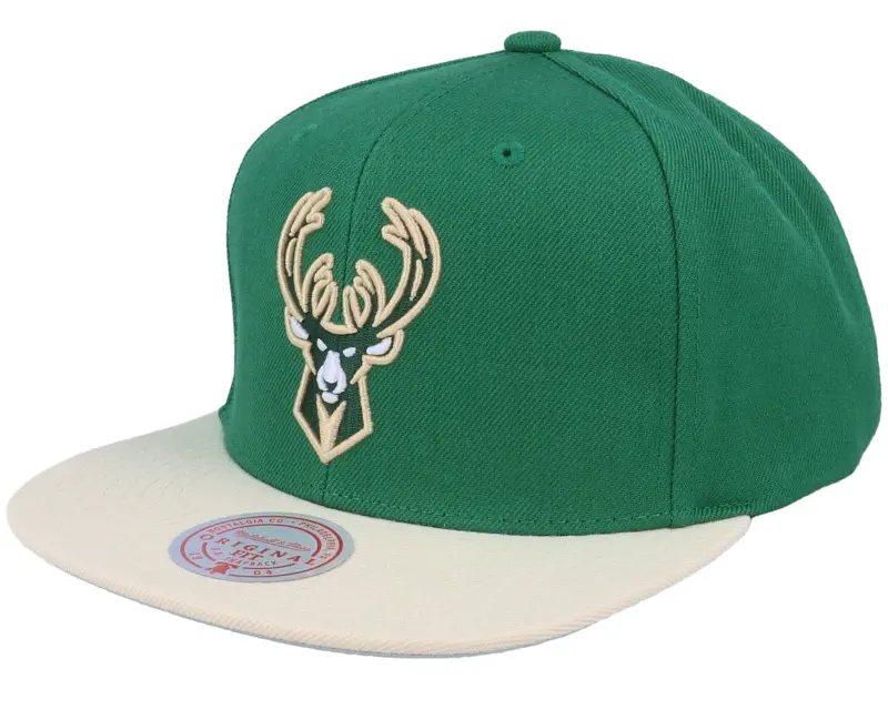 Mitchell & Ness Milwaukee Bucks Team 2 Tone 2.0 Green/Tan Snapback online