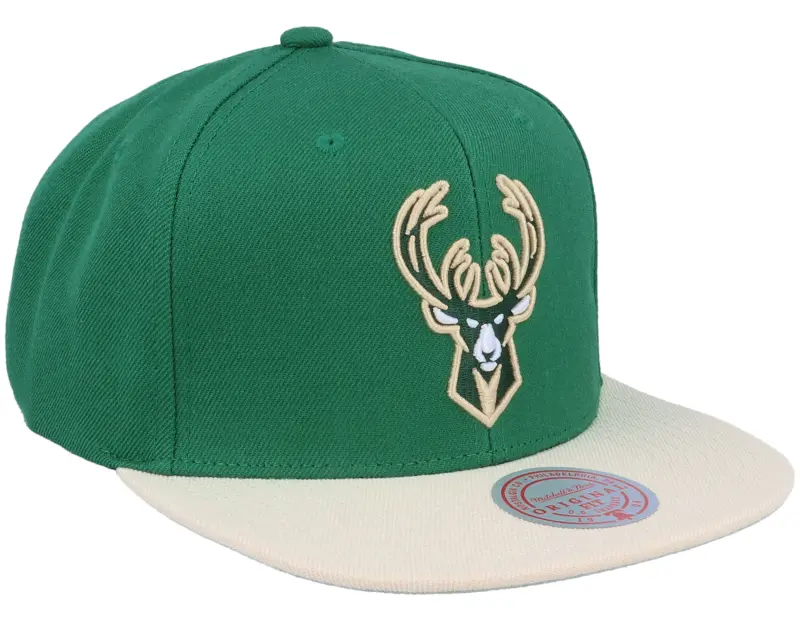 Mitchell & Ness Milwaukee Bucks Team 2 Tone 2.0 Green/Tan Snapback online