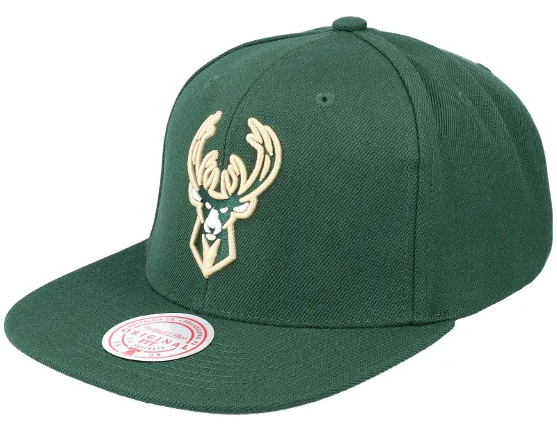 Mitchell & Ness Milwaukee Bucks Team Ground 2.0 Green Snapback online