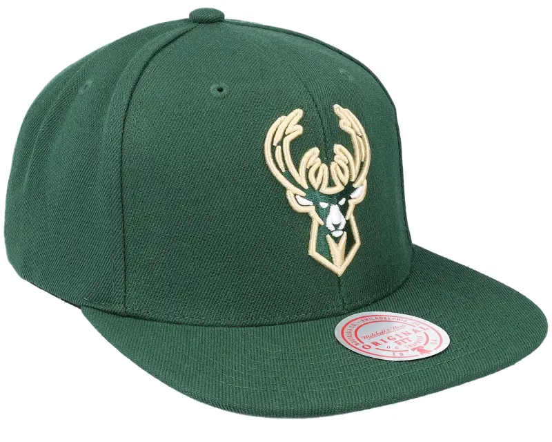 Mitchell & Ness Milwaukee Bucks Team Ground 2.0 Green Snapback online