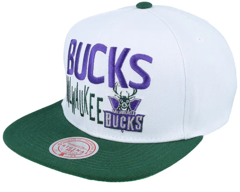 Mitchell & Ness Milwaukee Bucks Toss Up White/Green Snapback online