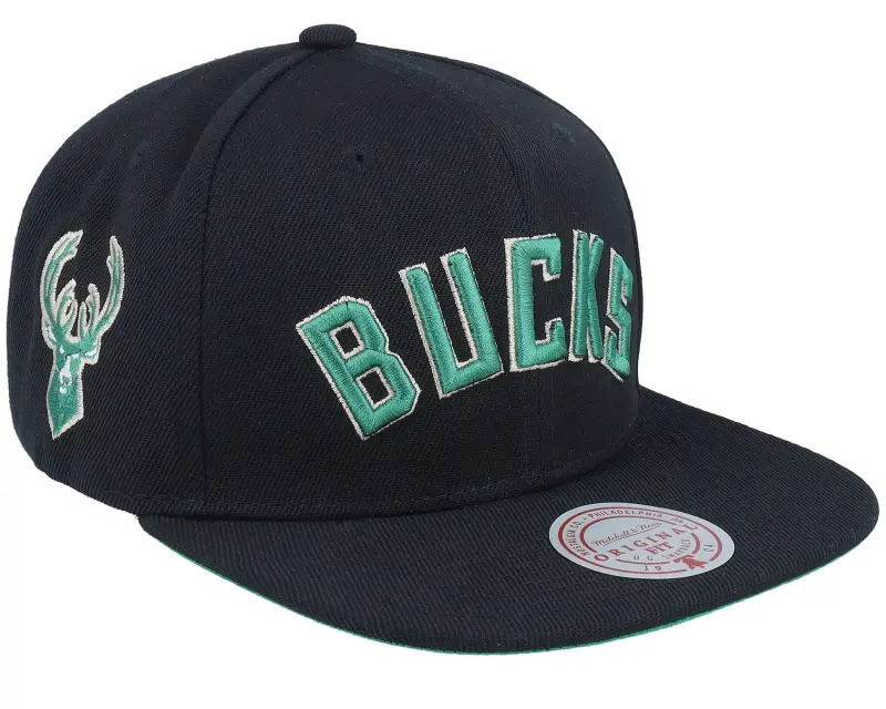 Mitchell & Ness Milwaukee Bucks Triple Play Black Snapback online