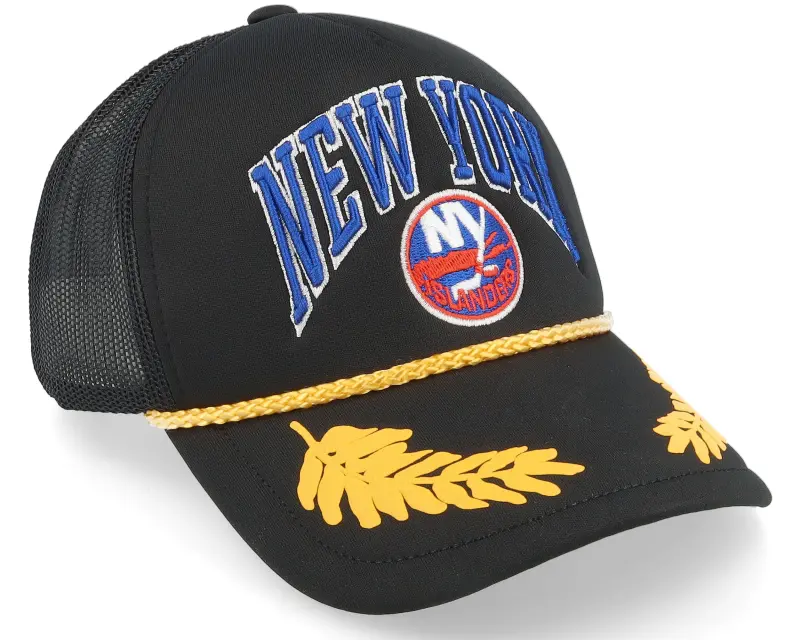 Mitchell & Ness New York Islanders Gold Leaf Black Trucker online