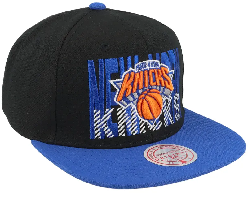 Mitchell & Ness New York Knicks Cross Check Black/Blue Snapback online