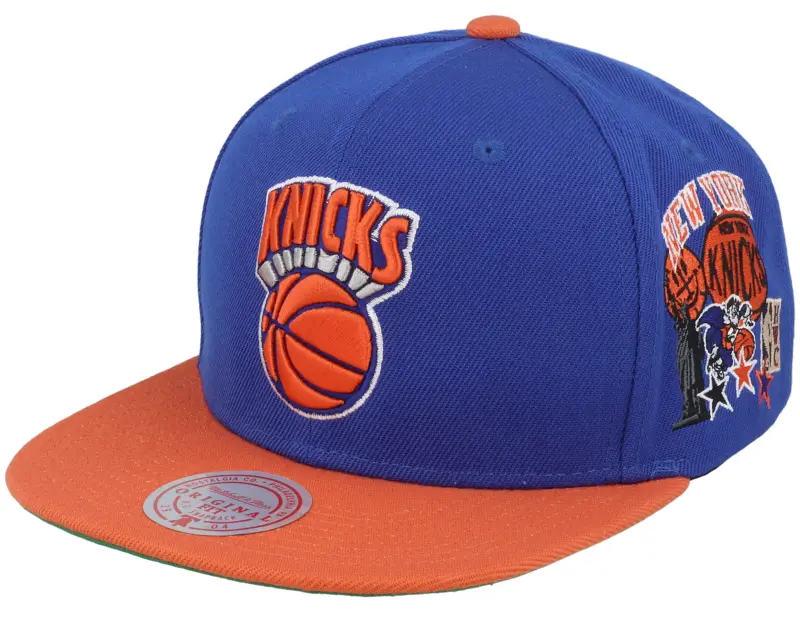 Mitchell & Ness New York Knicks Patch Overload Blue/Orange Snapback online