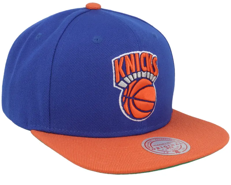 Mitchell & Ness New York Knicks Patch Overload Blue/Orange Snapback online