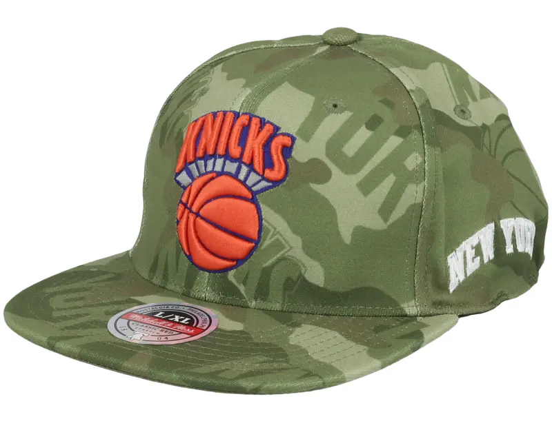 Mitchell & Ness New York Knicks Tonal Camo Stretch Green Camo Fitted online