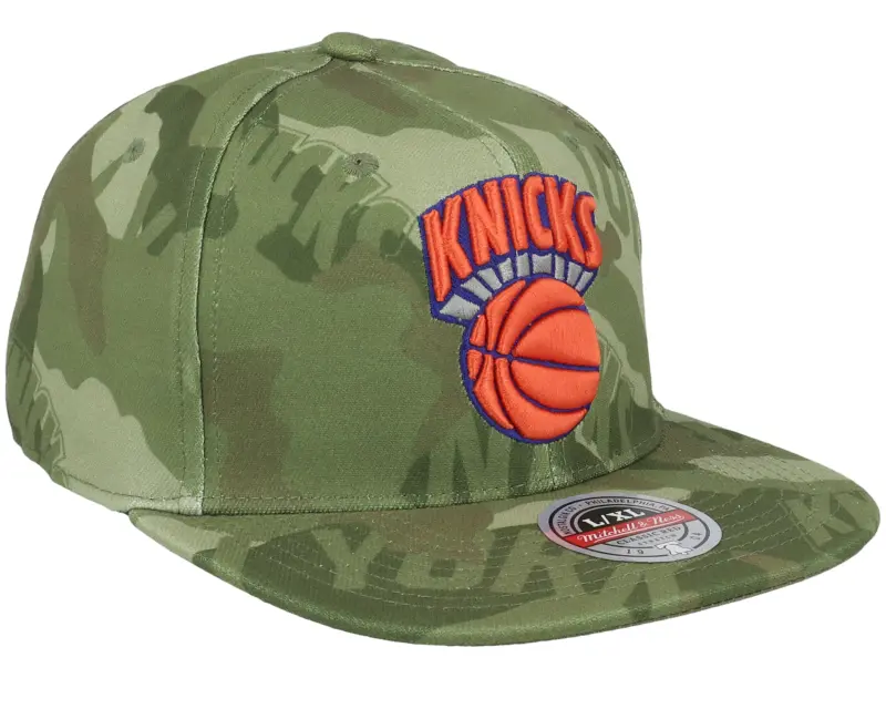 Mitchell & Ness New York Knicks Tonal Camo Stretch Green Camo Fitted online