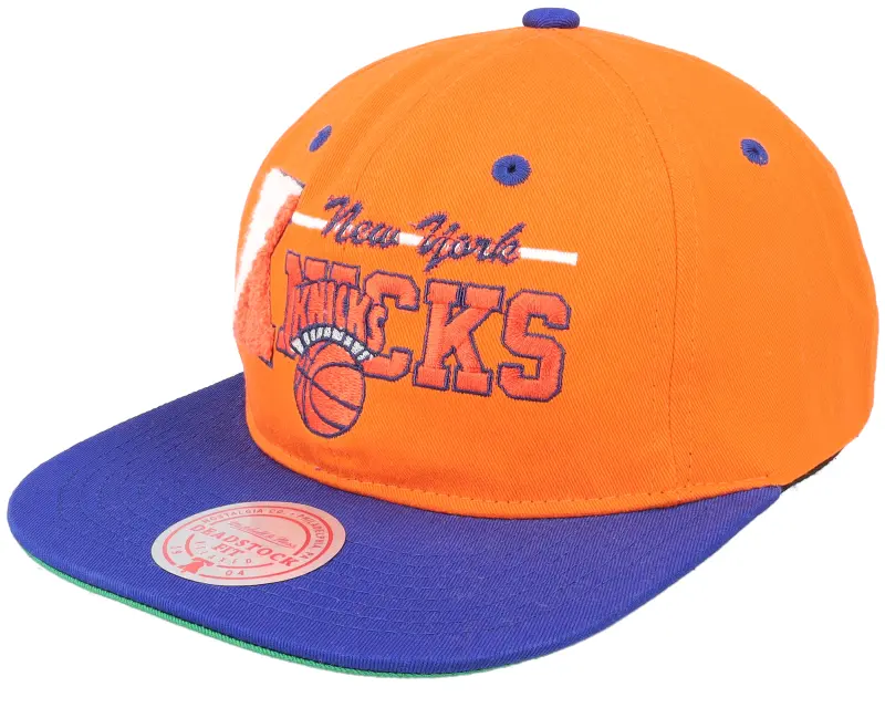 Mitchell & Ness New York Knicks Varsity Letter Orange/Royal Snapback online